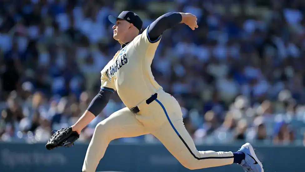 Los Angeles Angels pitcher delivers a pitch during an MLB game