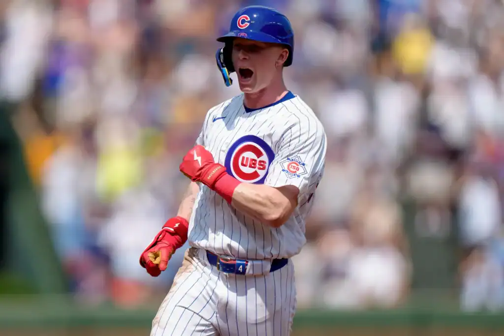 World Baseball News: Crow-Armstrong’s Historic Hit Chicago Cubs player Crow-Armstrong celebrates after a key hit in a game.