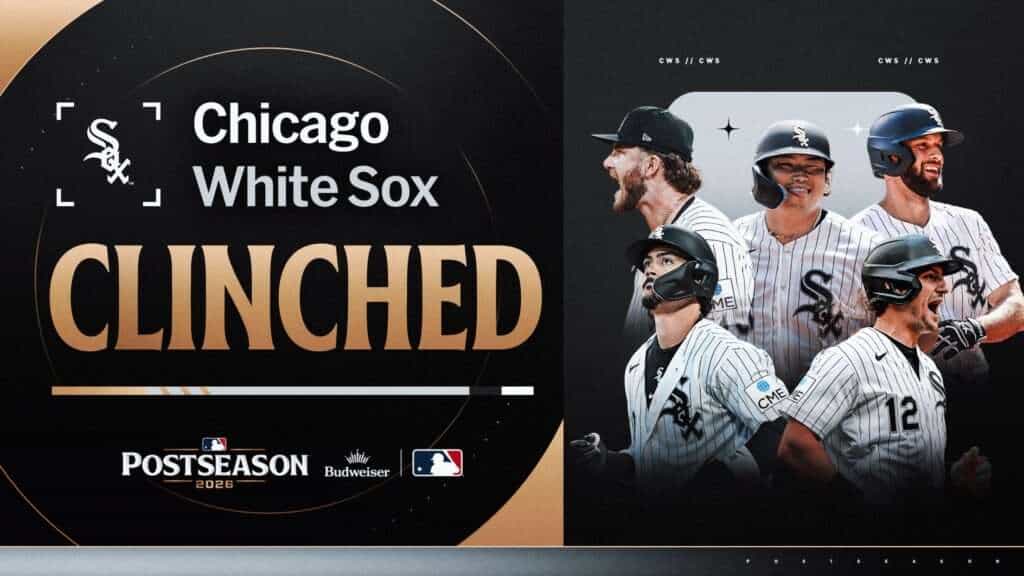 Chicago White Sox celebrate clinching a 2026 MLB playoff berth