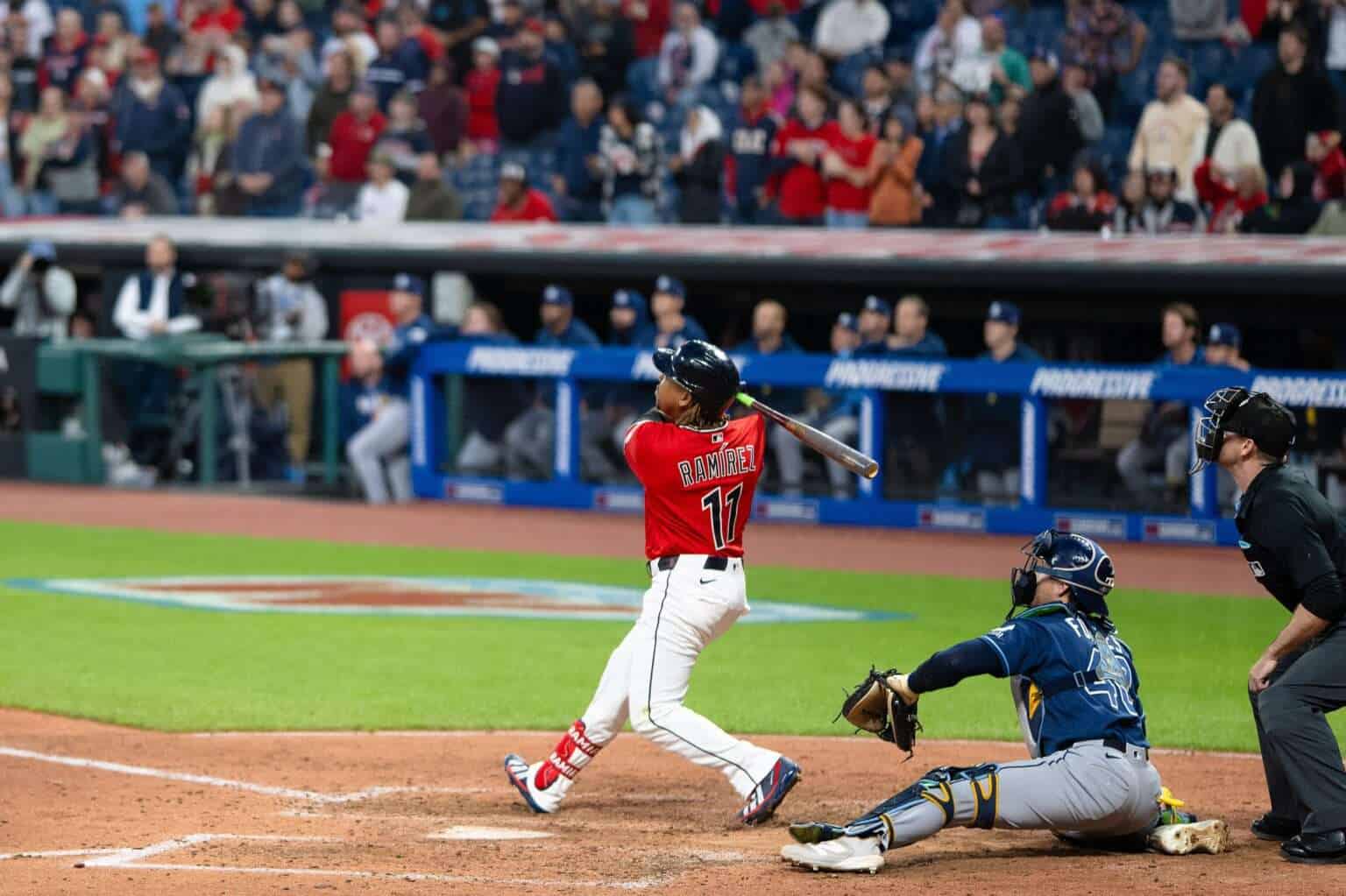 José Ramírez playing for the Cleveland Guardians during the 2026 MLB season
