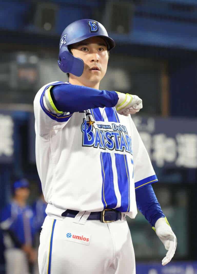 Keita Sano of the Yokohama DeNA BayStars during the 2026 NPB season