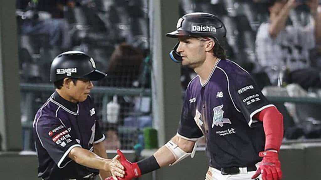 Sam Hilliard of the KT Wiz during the KBO game against the Doosan Bears on September 19, 2026