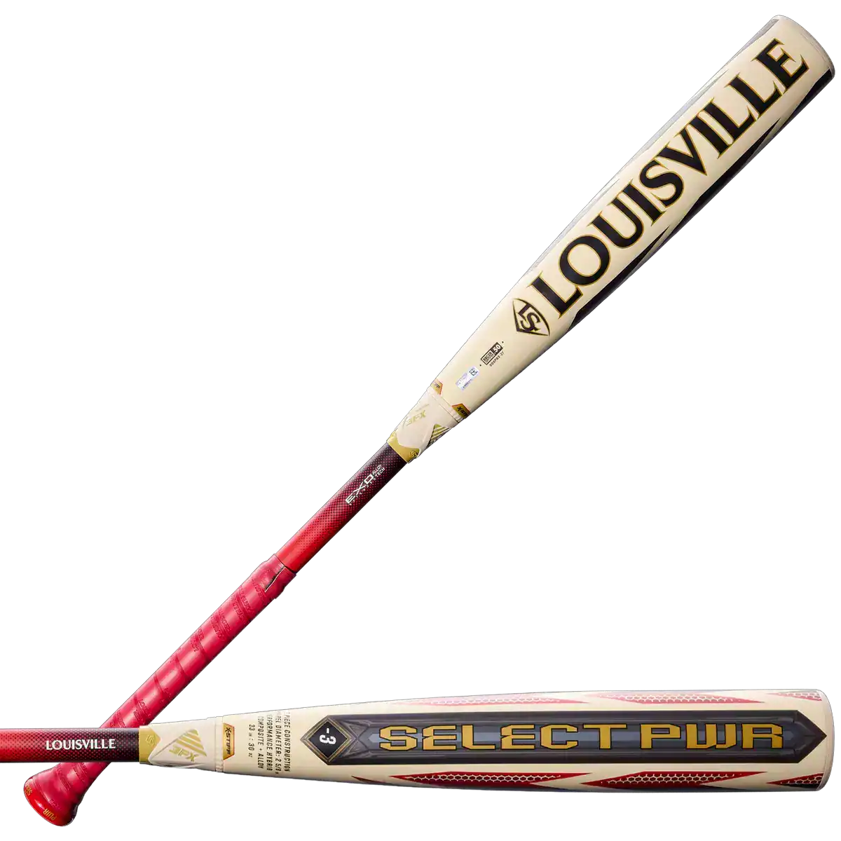 Louisville Slugger Select PWR two-piece hybrid BBCOR baseball bat