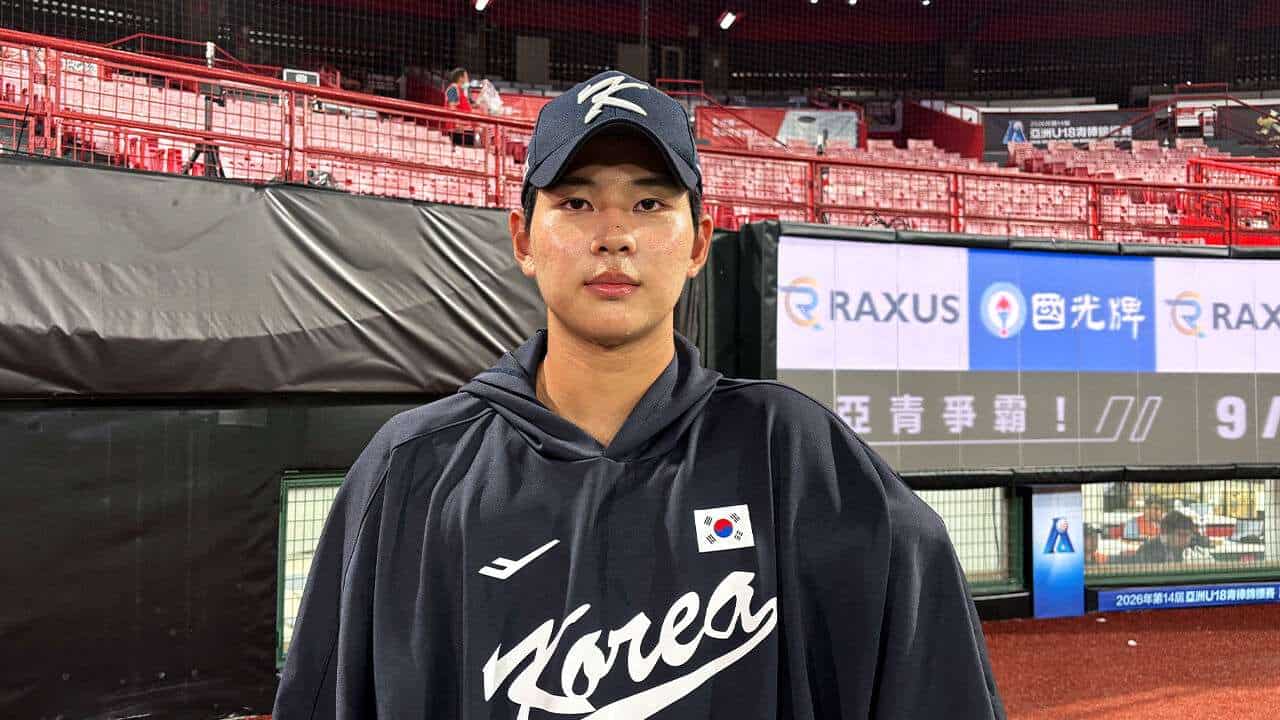 South Korea U-18 ace Ha Hyunseung at the 2026 Asian Baseball Championship in Taipei