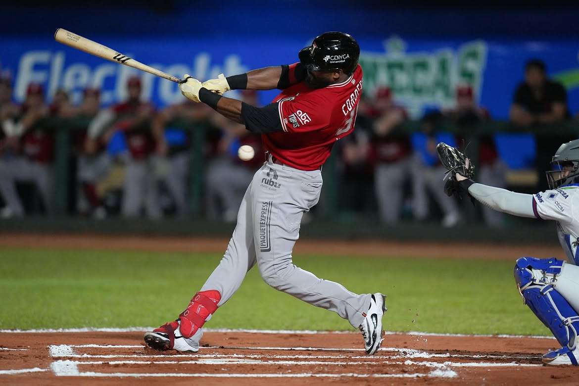 Toros de Tijuana batter swings during the 2026 Serie del Rey against Olmecas de Tabasco