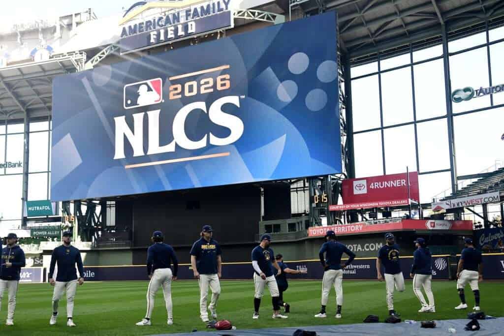 American Family Field before Brewers vs Dodgers in 2026 NLCS Game 1