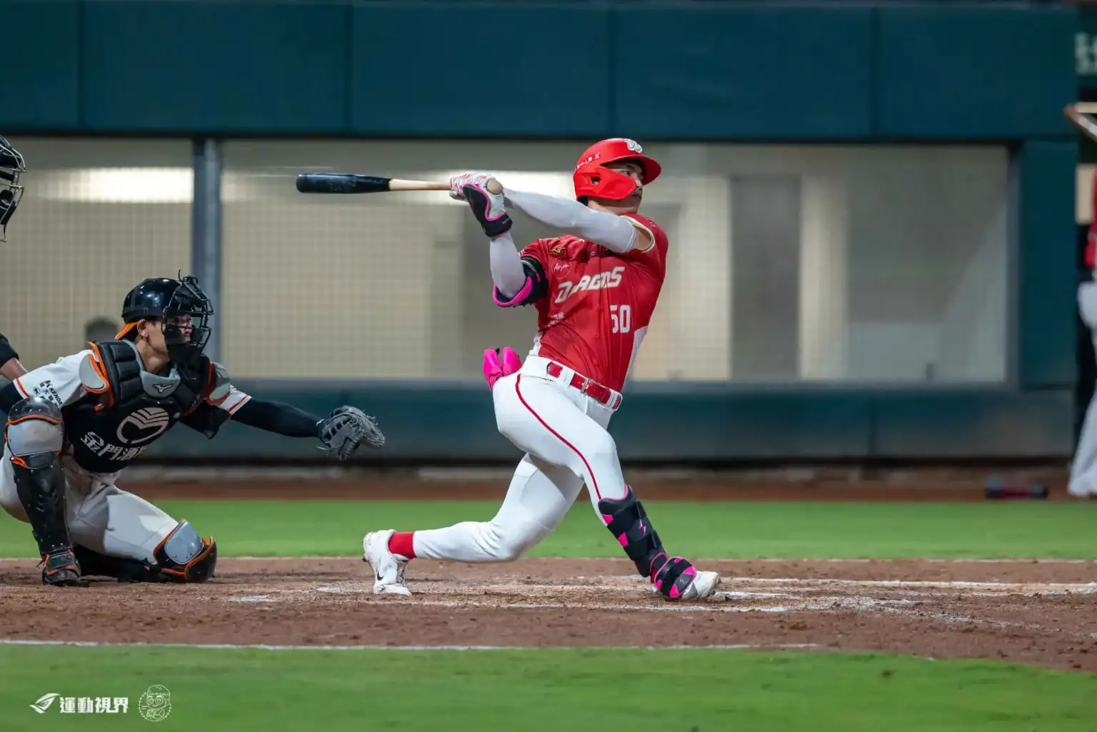 Tseng Sheng-an batting for the Wei Chuan Dragons during the 2026 CPBL season